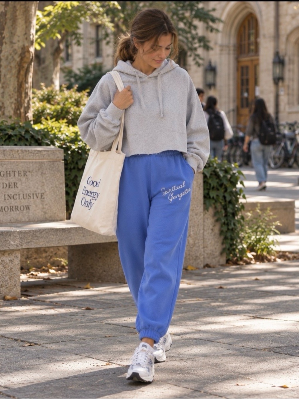 Spiritual Gangster Insignia Portia Sweatpants Joggers Periwinkle Size M